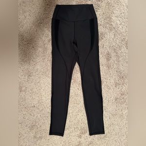 Black buffbunny leggings with mesh cutouts